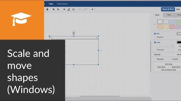 How to resize and move shapes in draw.io diagrams on Windows