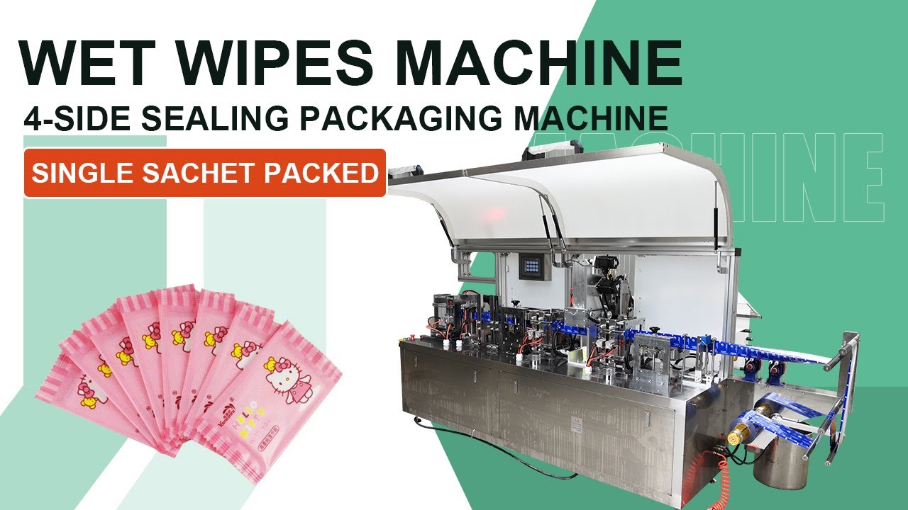 Single Sachet Wet Wipes Making Machine - 4-Side Sealing Packaging ...