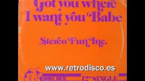 STEREO FUN INC. - Got You Where I Want You