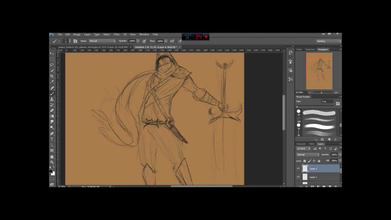 speedpak Simple Warrior design. Speeddrawing