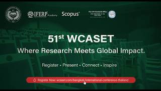 WCASET 2026 Theme Announcement Teaser | IFERP Conference Bangkok