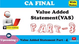 CA FINAL I VALUE ADDED STATEMENT I PART 3