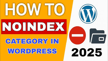 How to noindex category in wordpress | no index wordpress | 2025
