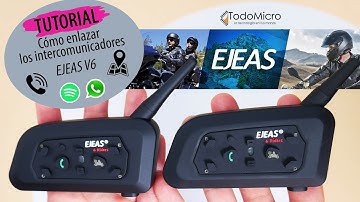 👉Cómo enlazar 2 dispositivos EJEAS V6 entre si y Bluetooth con un teléfono🛵📱