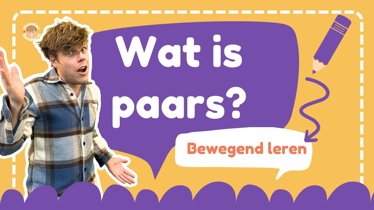 Wat is paars? - Leer de kleur paars - Bewegend leren met Meester Sander