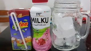 Nyobain Stee   Milku Susu UHT Rasa Stroberi