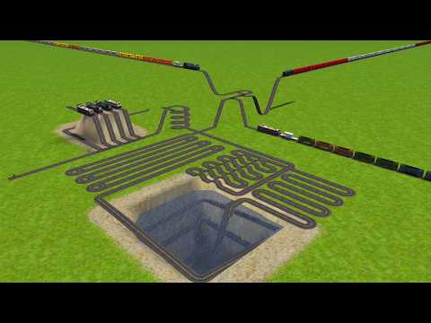 All Realistic Trains Crossing At Square Chasm Railroad Tracks Risky Tracks || Trains Crossing