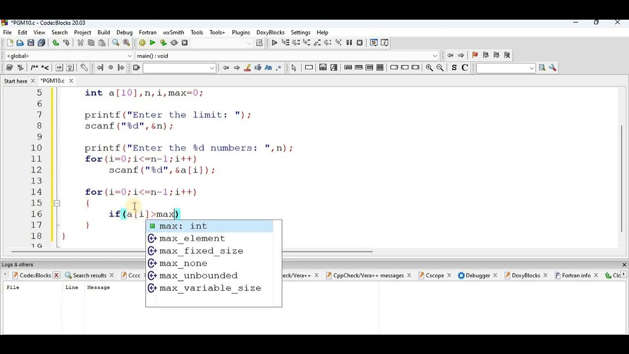 C Program | Program for Finding the maximum number in a set. - YouTube