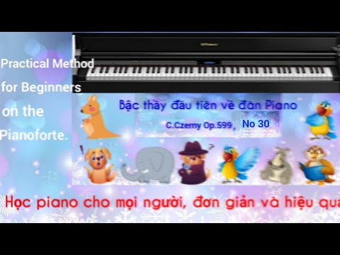 Czerny Op.599, No 30 Piano tutorial/ Hướng dẫn tự học piano cơ bản.