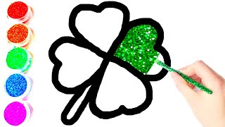 Celebrity 💖 Glitter FOUR LEAF CLOVER St Patrick's Day Coloring, Drawing, and Painting for Kids and Toddlers Profile