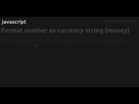 Format number as currency string (money)