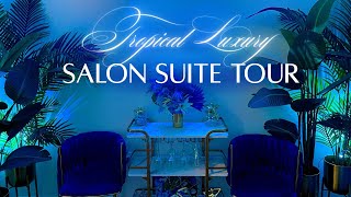 Tropical Luxury Salon Suite Tour with Amazon Decor | Paradise Beauty