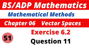 51.  Vector Spaces | Exercise 6.2 | Question 11