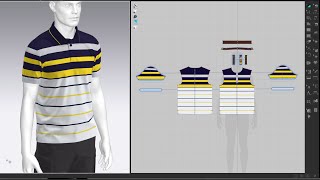 Drafting Polo Shirt, Marvelous Designer, Clo