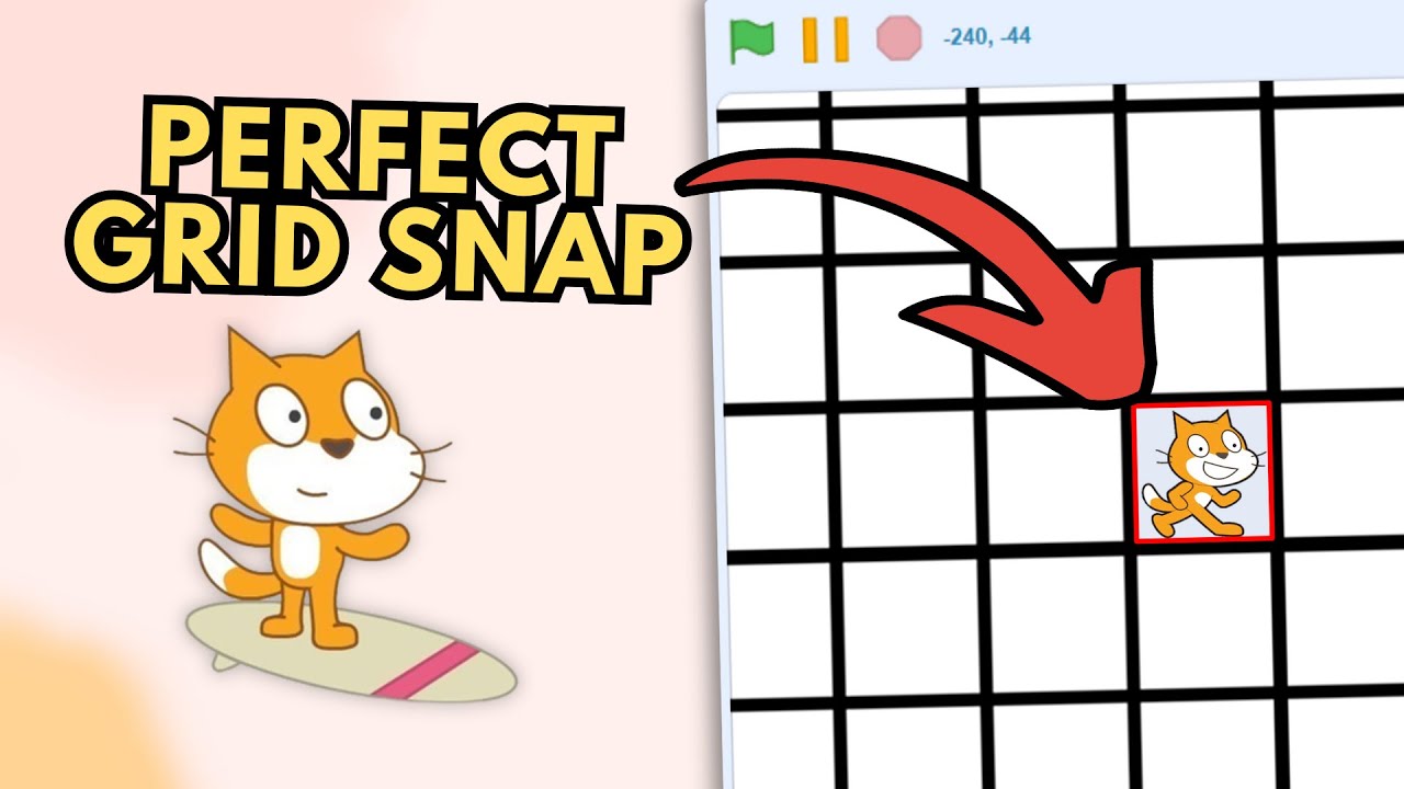 PERFECT Grid Snapping in Scratch 🤩🤩🤩 | Just Finished Coding! - YouTube