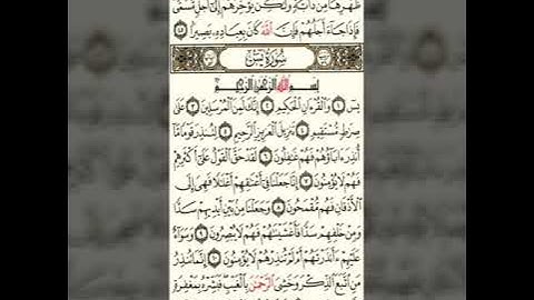 (سورة يس)تعلم القرآن اول صفحه من سورة يس القارئ العفاسي