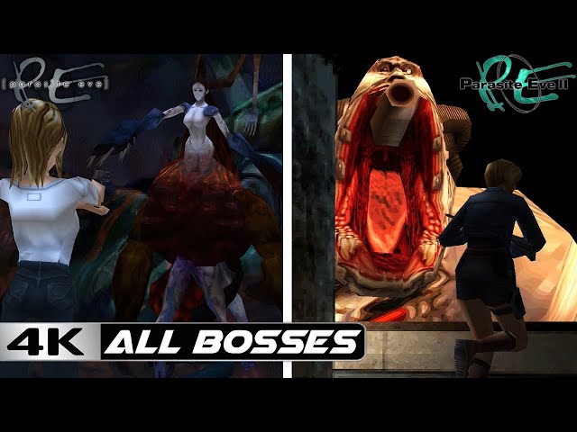 Parasite Eve [1-2] - All Bosses Encounters\\Battles - [4K 60FPS] class=