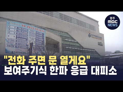 [뉴스데스크]&amp;quot;전화 주면 문 열게요&amp;quot;...보여주기식 한파 응급 <strong>대피소</strong>