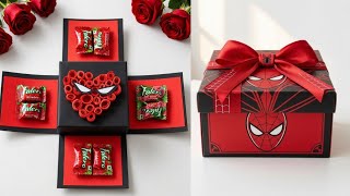Red & Black Explosion Box Gift 🎁 | DIY Chocolate Explosion Box | Easy DIY Craft