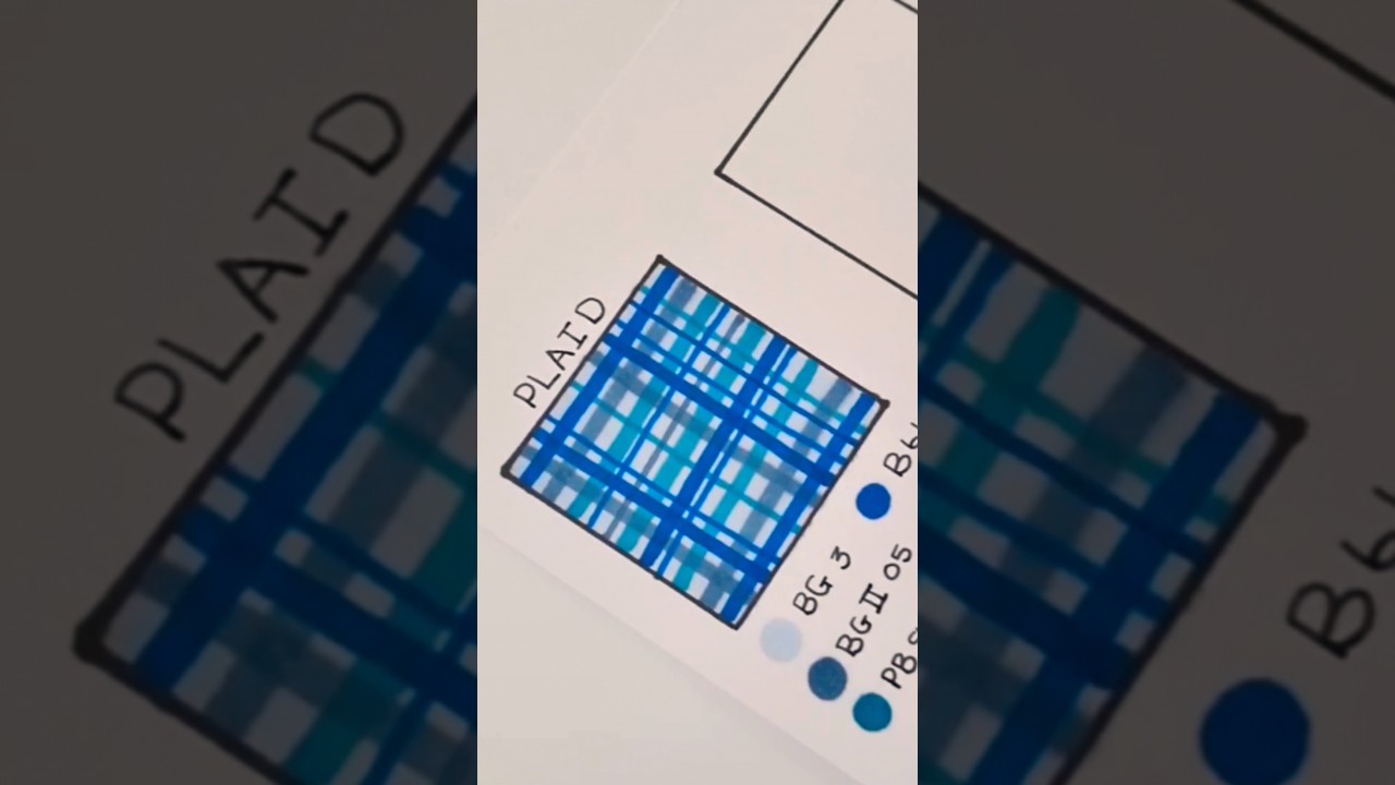 How to do a plaid pattern using Alcohol Markers 