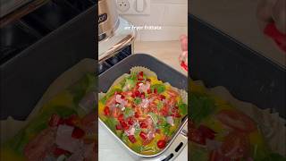 air fryer frittata 🍳 easy breakfast idea #shorts #frittata #breakfastrecipe #airfryer