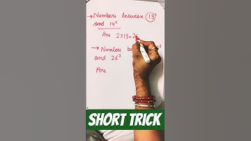 show trick to find numbers between consecutive squares#class8thconcept#importantconcept#nmms#ntse