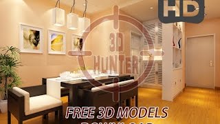 DOWNLOAD 3D MODELS (DINING ROOM ) -2