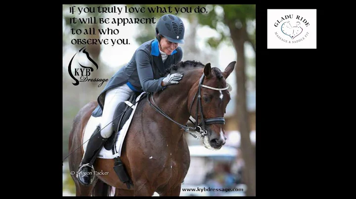 Yvonne Barteau with KYB Dressage Has Trusted Gladu Ride Massage & Saddle Fit for Over 20 Years!