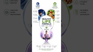 Healthy Life Formula: Sleep + Food + Mind | Simple Daily Habits for Better Health #health