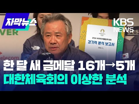 ​​대한체육회의 이상한 금메달 예측…한 달 만에 16개에서 5개가 된 사연 / KBS 2024.08.22.