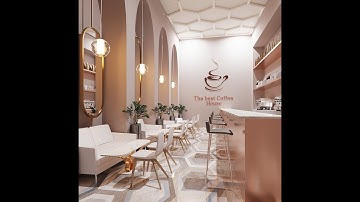 small coffee shop design Modeling Tutorial in 3ds max + corona render