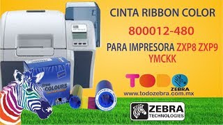 Cinta Ribbon Zebra 800012-480 Para Impresora Zxp8 Zxp9 True Colors Ymckk
