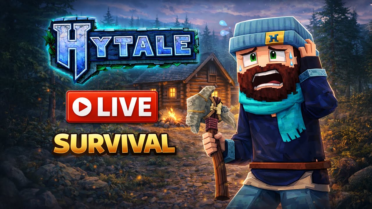 Hytale Survival LIVE – Day 2 | Exploring, Building & Staying Alive