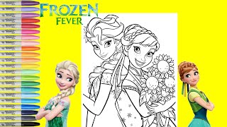 Disney Frozen Coloring Book Page Anna and Elsa Disney Princess Frozen Fever