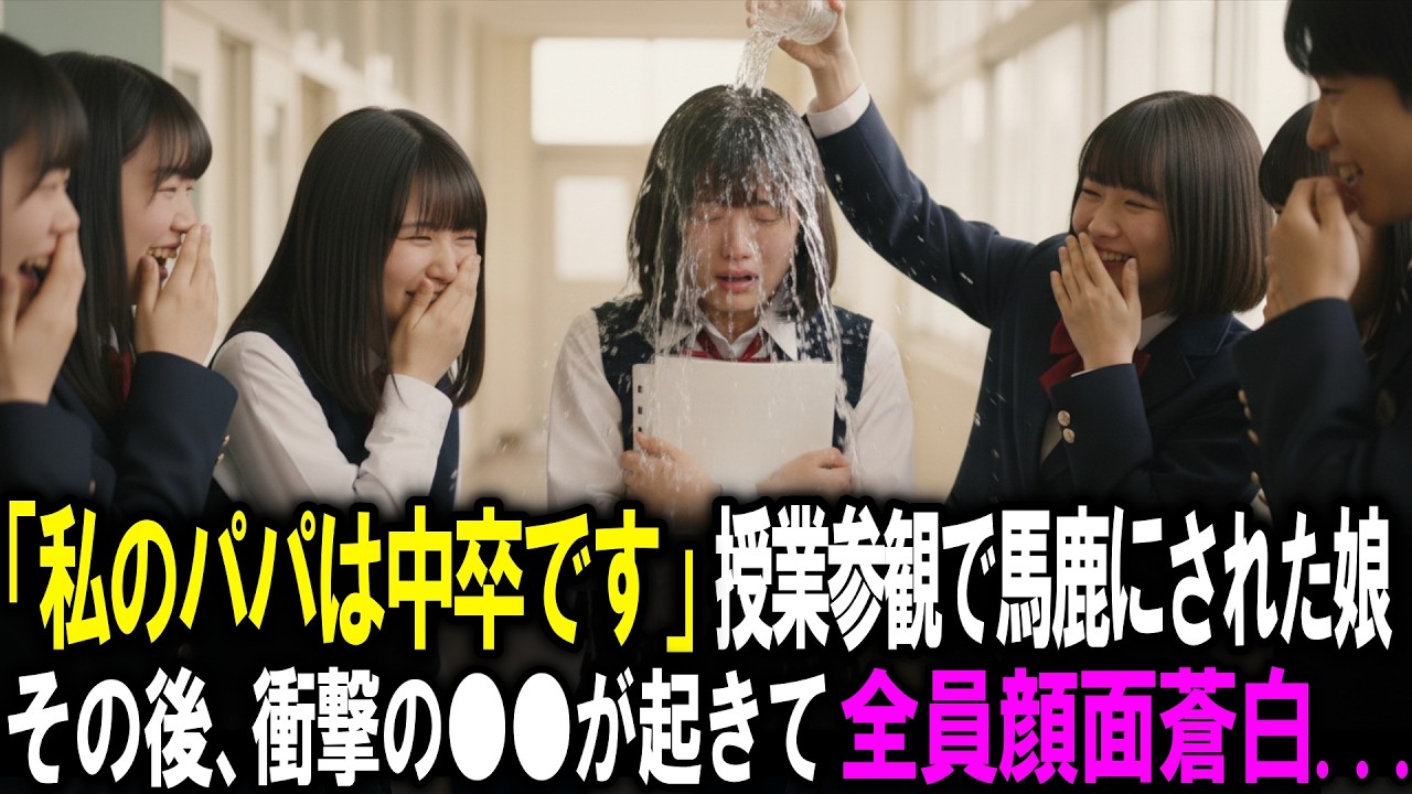 「私のパパは中卒です」授業参観で馬鹿にされた娘。その後、衝撃の●●が起きて全員顔面蒼白... #スカッと #感動 #ドラマ