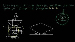 isometric hemisphere and square pyramid