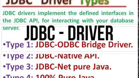 #4 Types of JDBC Driver || JDBC Tutorial || MySQL DBMS Tutorial || HINDI