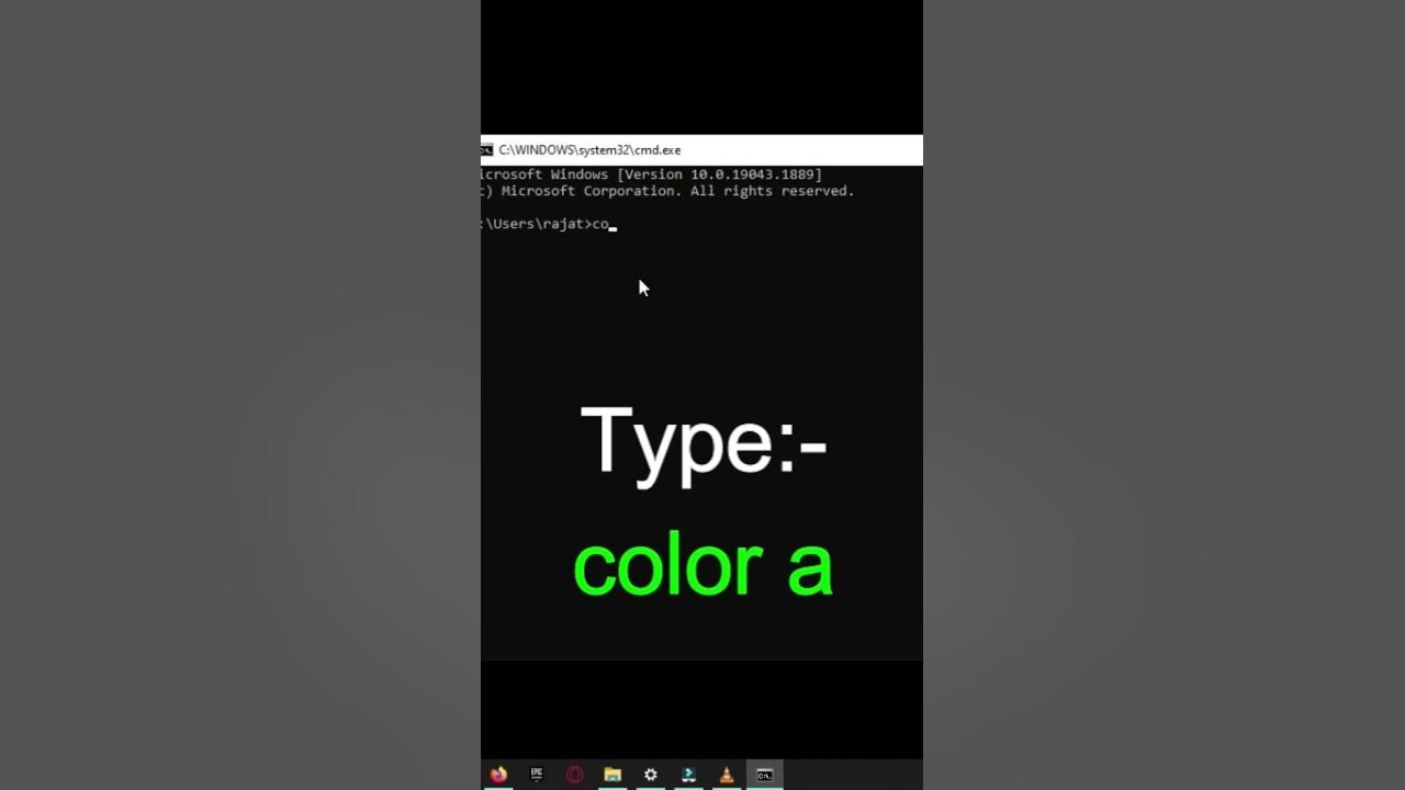 How to look like a hacker, change cmd color