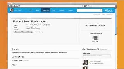 Using Online Meetings and Video Conferencing   WebEx