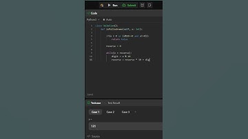 Palindrome Number | Leetcode Python Solution | Python  #coding #programming #python #leetcode