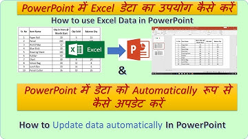 How to link or insert Excel data in Powerpoint and Update automatically [ In Hindi ]