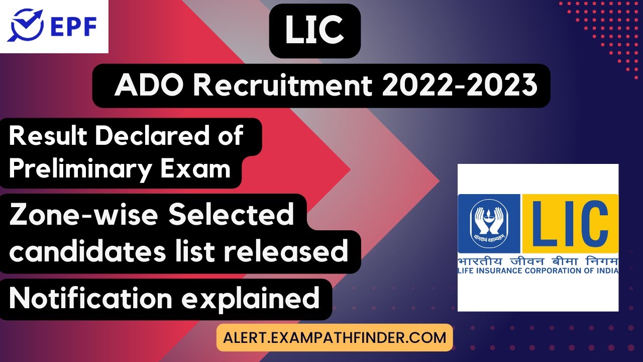 LIC || ADO Recruitment 2022-2023 ||  Result Declared of Preliminary Exam ||