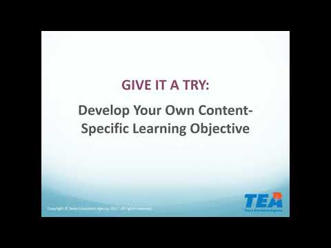 CTELL 2: Student Learning Objectives