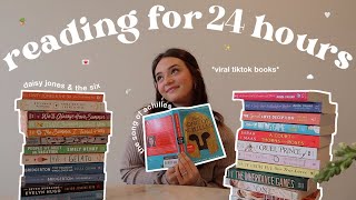 24 HOUR READING VLOG  reading for 24 hours ft. daisy jones & the six + song of achilles! *spoilers*