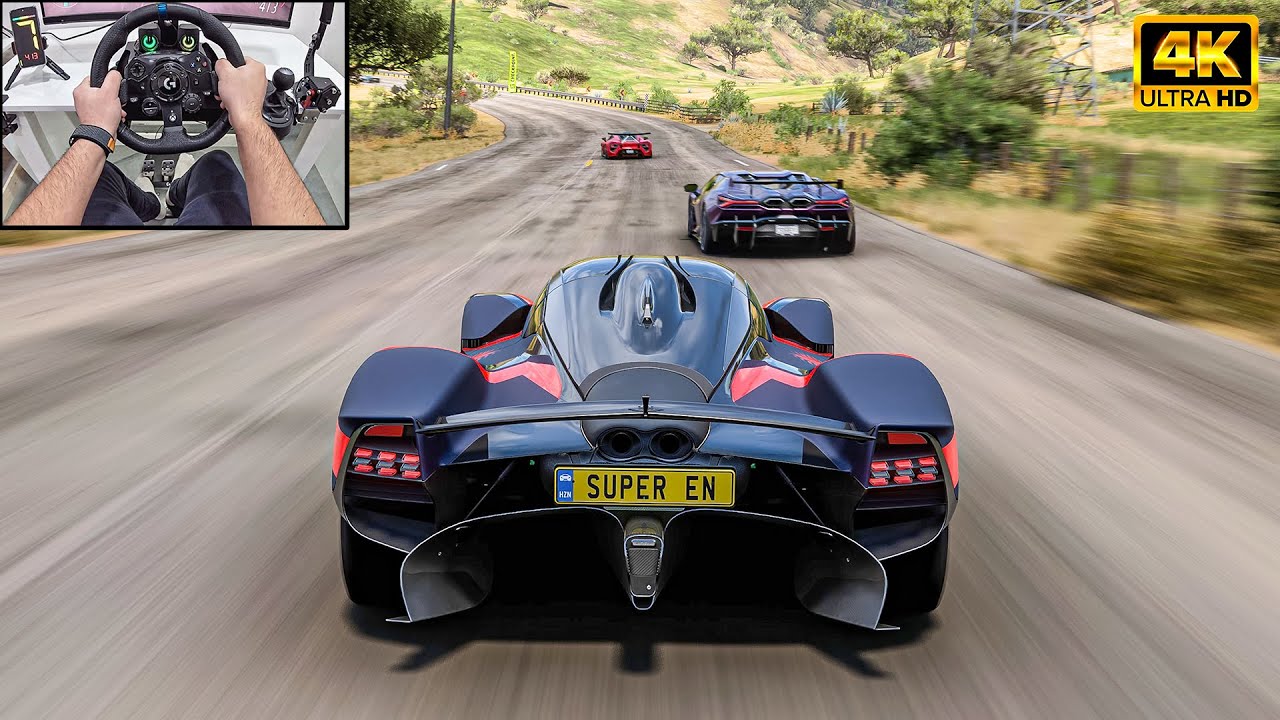 Aston Martin Valkyrie VS Hypercars - Forza Horizon 5 | Logitech G923 Steering Wheel