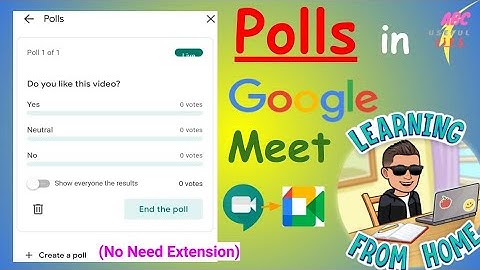 Google Meet Polls or Survey Tutorial | Engage Audience