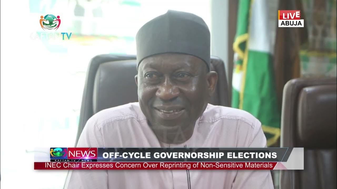 OFF CYCLE  ELECTIONS:  INEC chair expresses concern over reprinting of non-sensitive materials