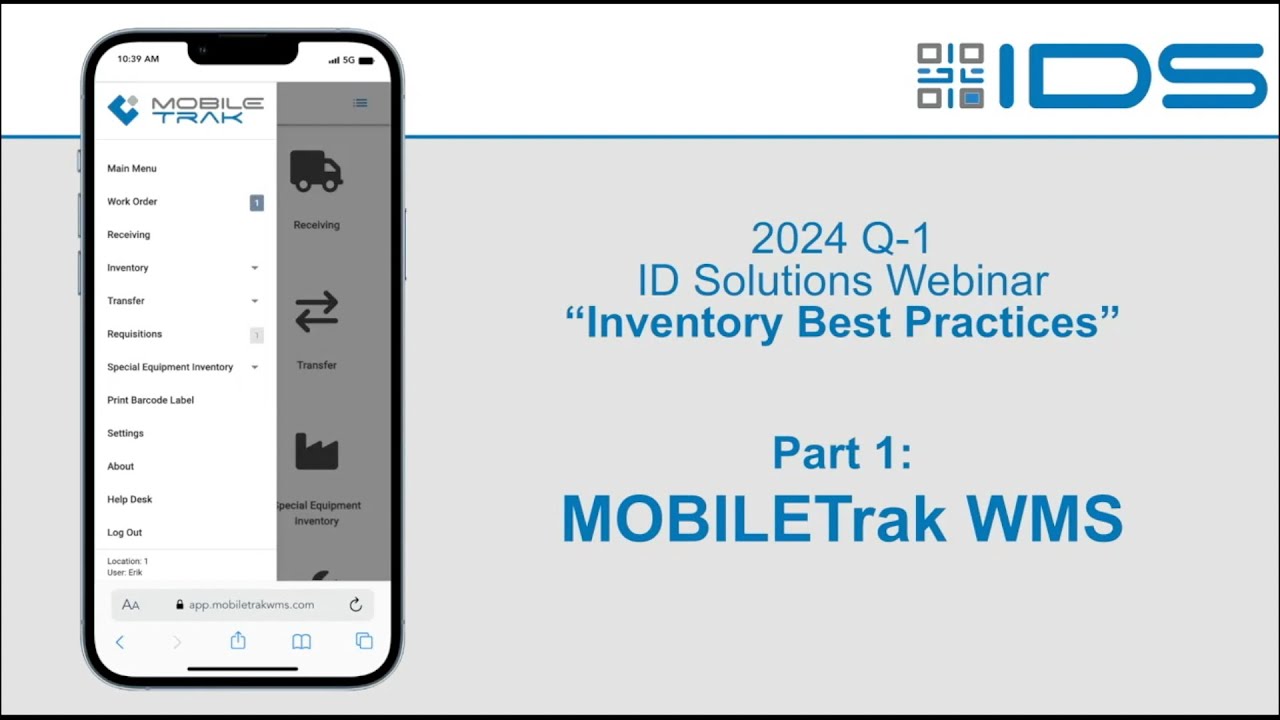 Inventory Best Practices Webinar Series - Part 1: MOBILETrak WMS - YouTube