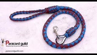 Plaited paracord dog leash