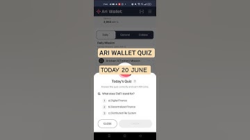 Ari Wallet Quiz Today 20 June |Ari Wallet Daily Quiz | Arichain Quiz Today Answer #ariwalletquiz